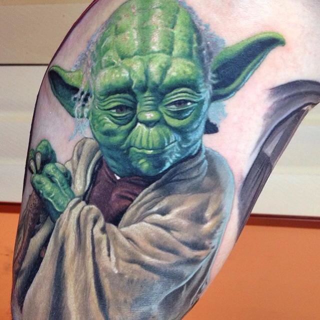 Star Wars 3D Yoda Tattoo by James