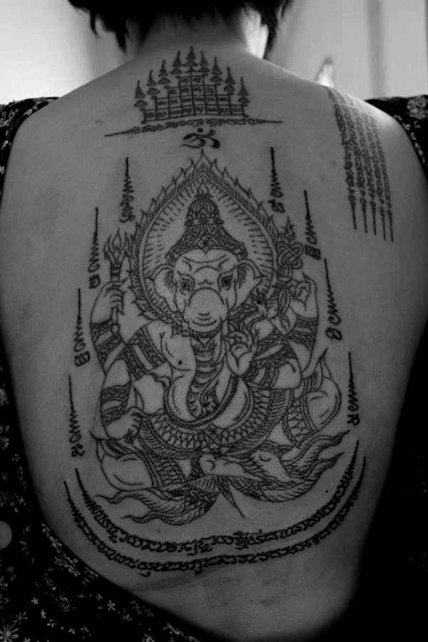 Thai Ganesha Tattoo On Full Back
