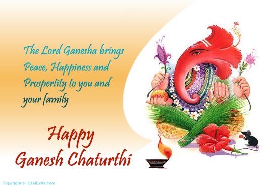 The Lord Ganesha Brings Peace, Happiness And Prosperity To You And Your Family Happy Ganesh Chaturthi