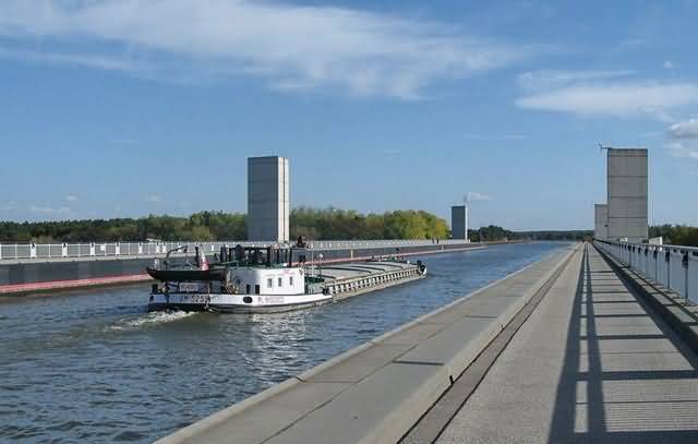 The Magdeburg Water Bridge In Germany Picture