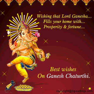 Wishing That Lord Ganesha Fills Your Home With Prosperity & Fortune Best Wishes On Ganesh Chaturthi Greeting Ecard