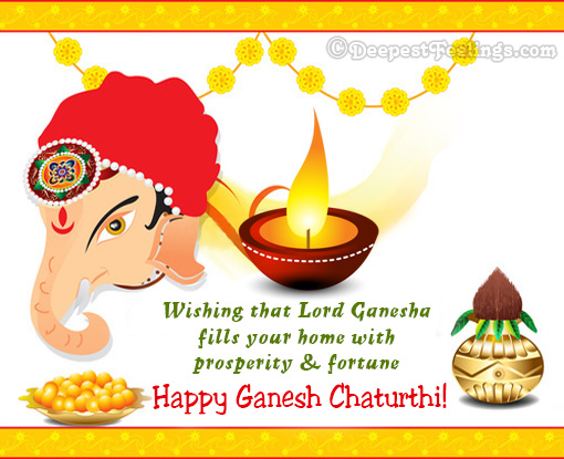 Wishing That Lord Ganesha Fills Your Home With Prosperity & Fortune Happy Ganesh Chaturthi