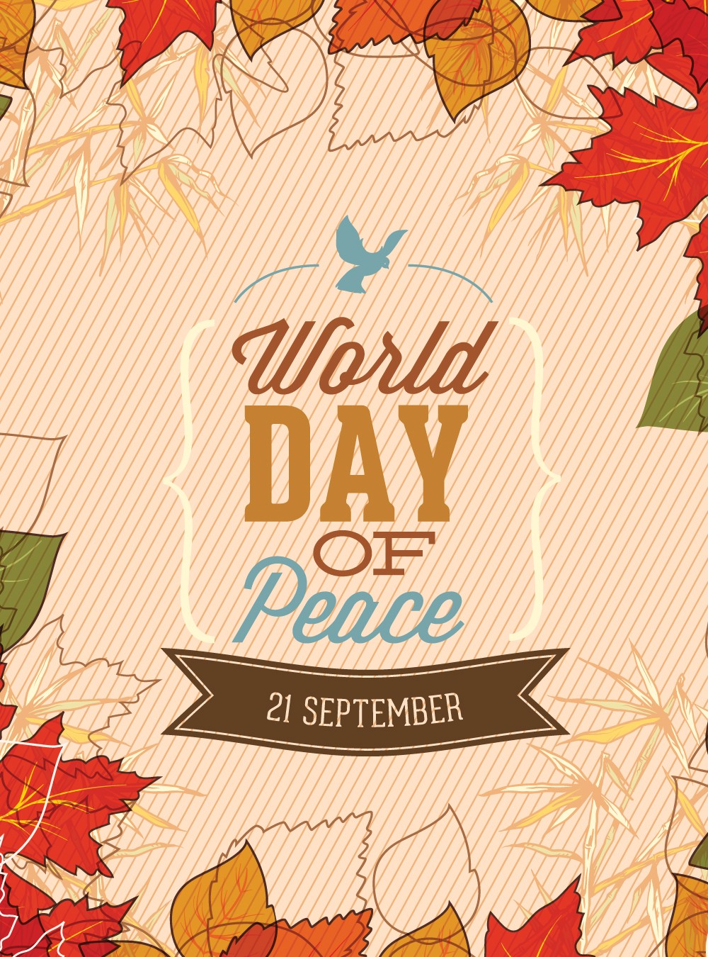 World Day Of Peace 21 September Greeting Card