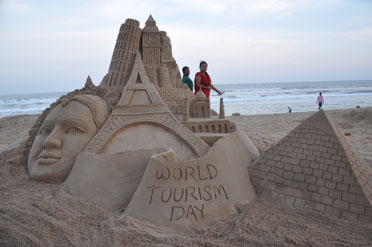 World Tourism Day Sand Art Picture