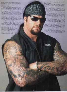 Attractive Tattoo On WWE Undertaker Both Full Sleeve
