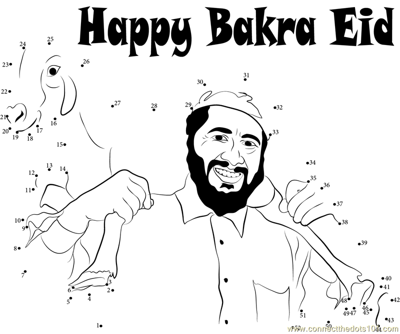 Happy Bakra Eid Draw Goat