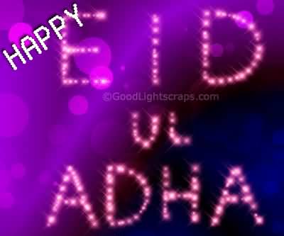 Happy Eid al-Adha Glitter Ecard