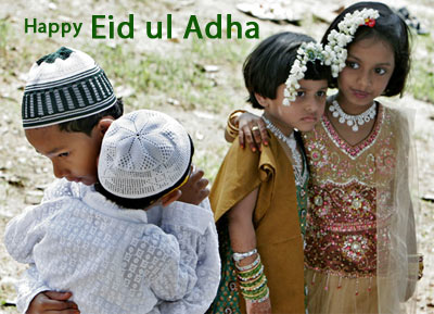 Kids Wishing Each Other Happy Eid Al-Adha