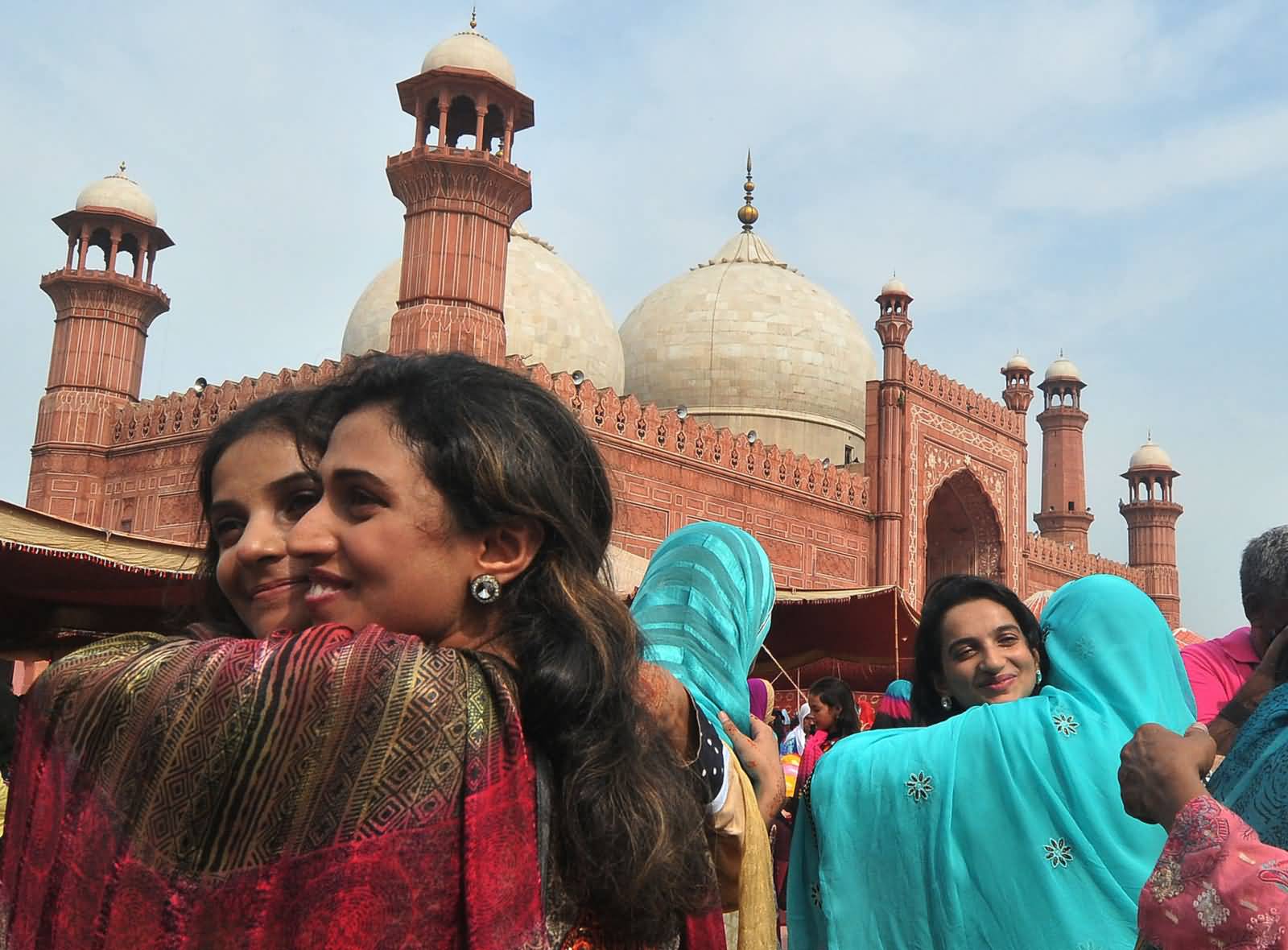 Muslim Women Greeted Each Other After The Eid Al-Adha Celebrations