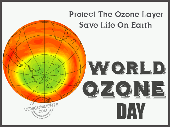Protect The Ozone Layer Save Life On Earth World Ozone Day Glitter Image