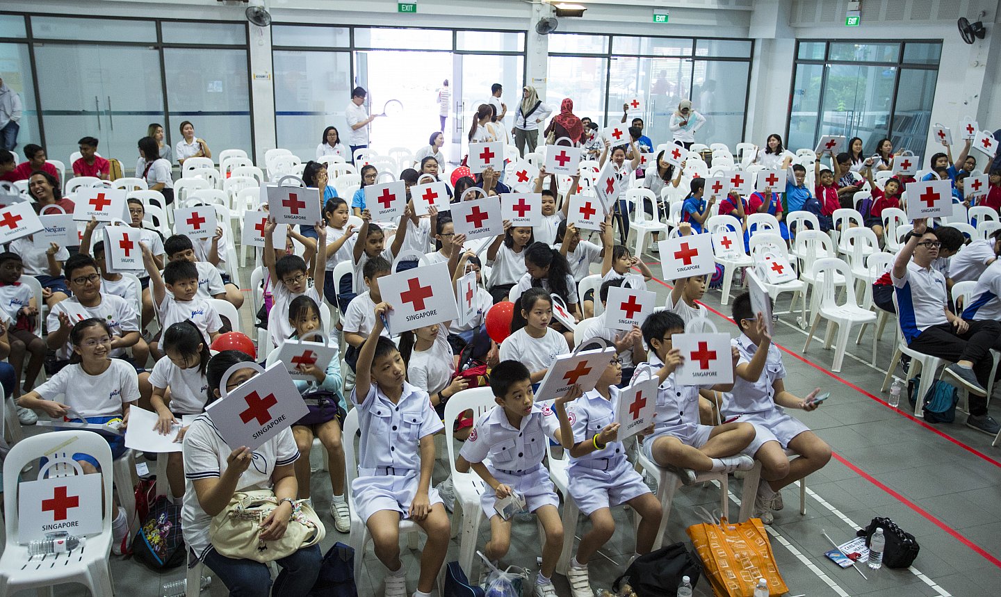 School Kids Celebrating World First Aid Day