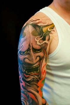 Shige Hannya Tattoo On Right Half Sleeve