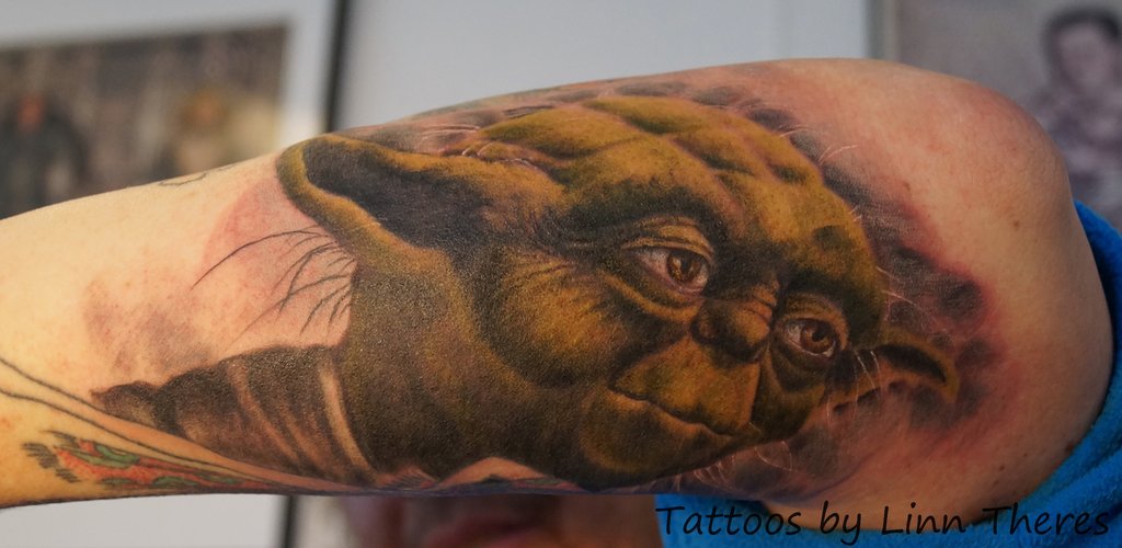 Star Wars Yoda Tattoo Design For Half Sleeve By Linn Theres