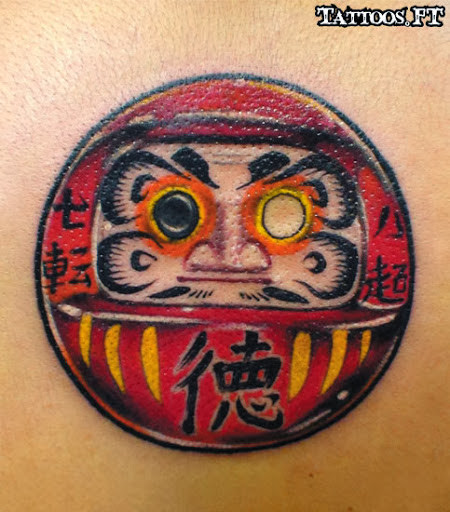 Traditional One Eye Daruma Doll Tattoo Design