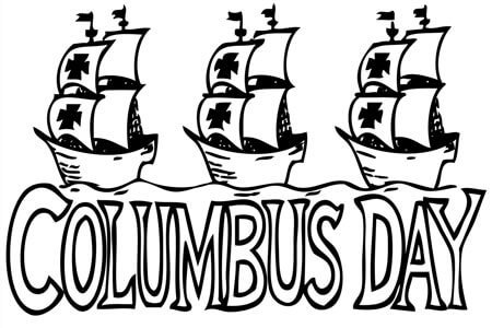 Columbus Day Coloring Page