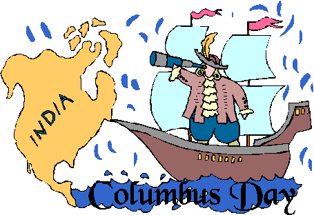 Columbus Day Funny Clipart Image