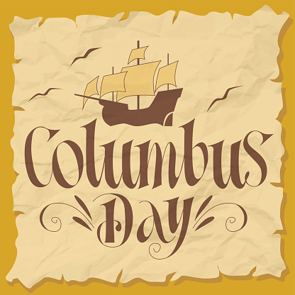 Columbus Day Greeting Card
