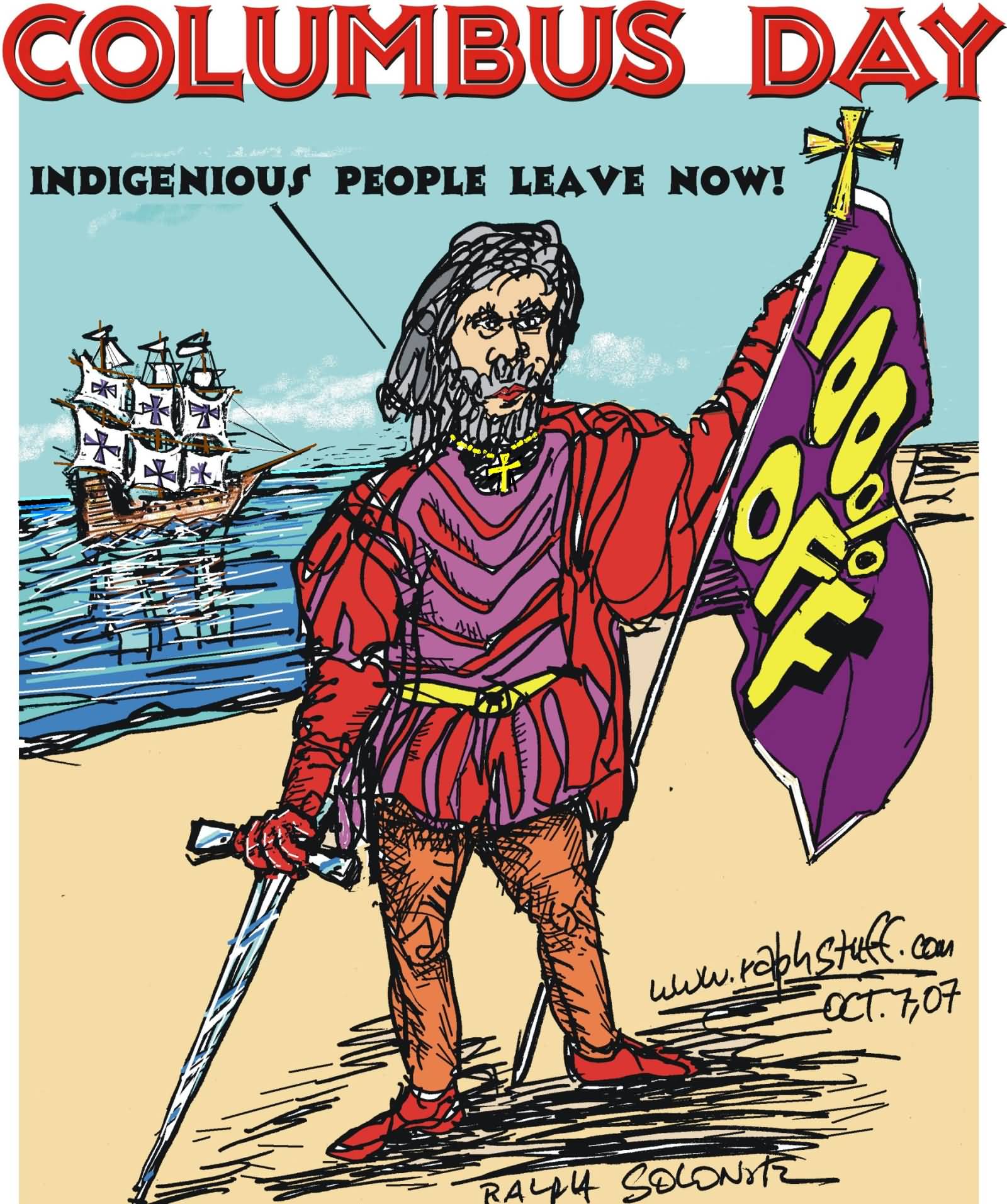 Columbus Day Indigenous People Leave Now
