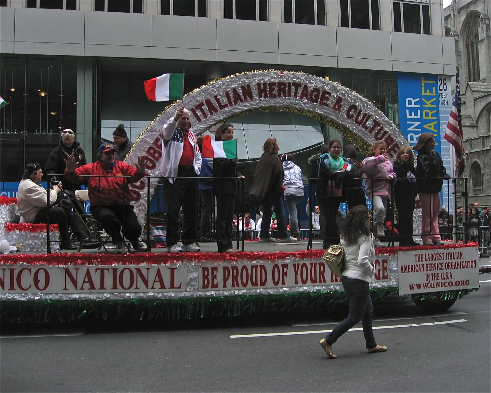 Columbus Day Parade Float Image