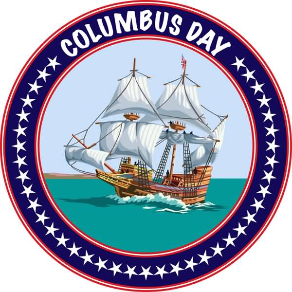 Columbus Day Wishes Logo Picture