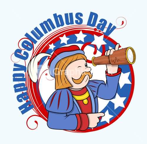 Columbus With Telescope Columbus Day