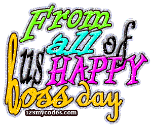 From All Of Us Happy Boss's Day Glitter