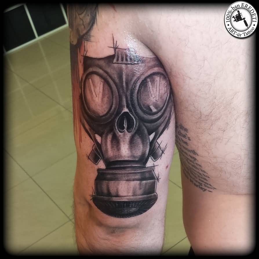 Gas Mask Tattoo by Mike DeVries: TattooNOW