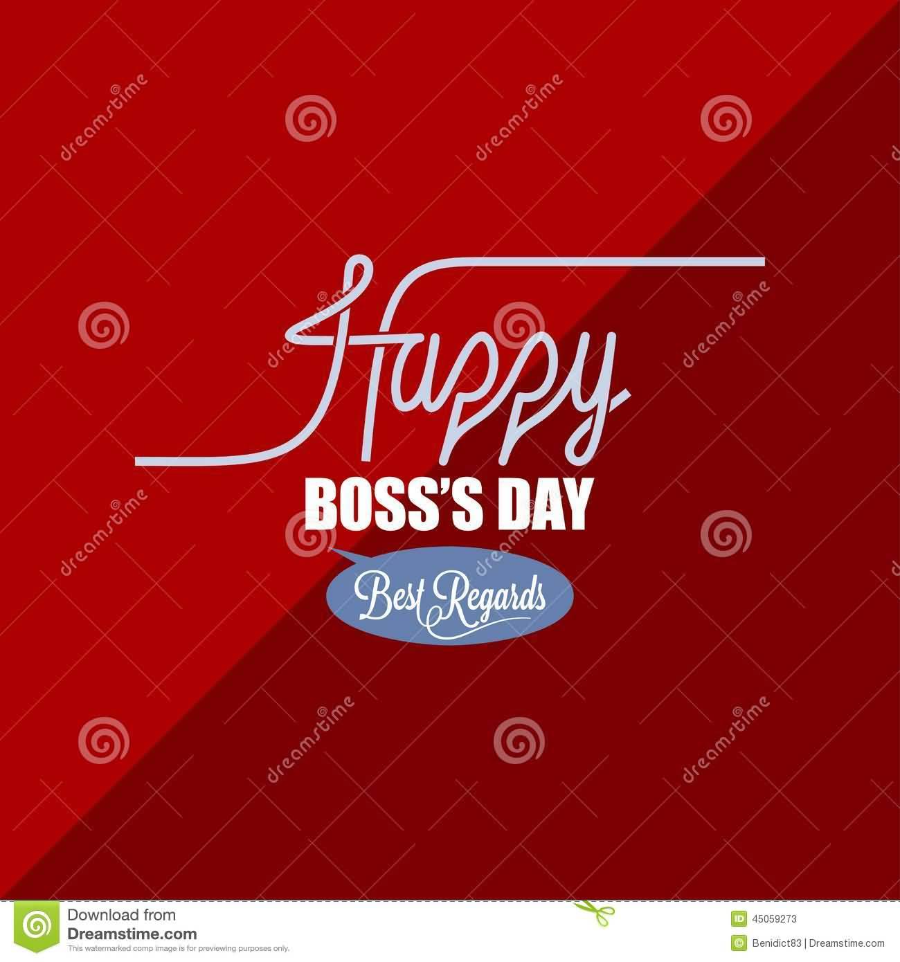 Happy Boss's Day 2016 Best Regards Greeting Card