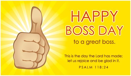 Happy Boss's Day To A Great Boss