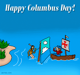 Happy Columbus Day Animated Funny Picture