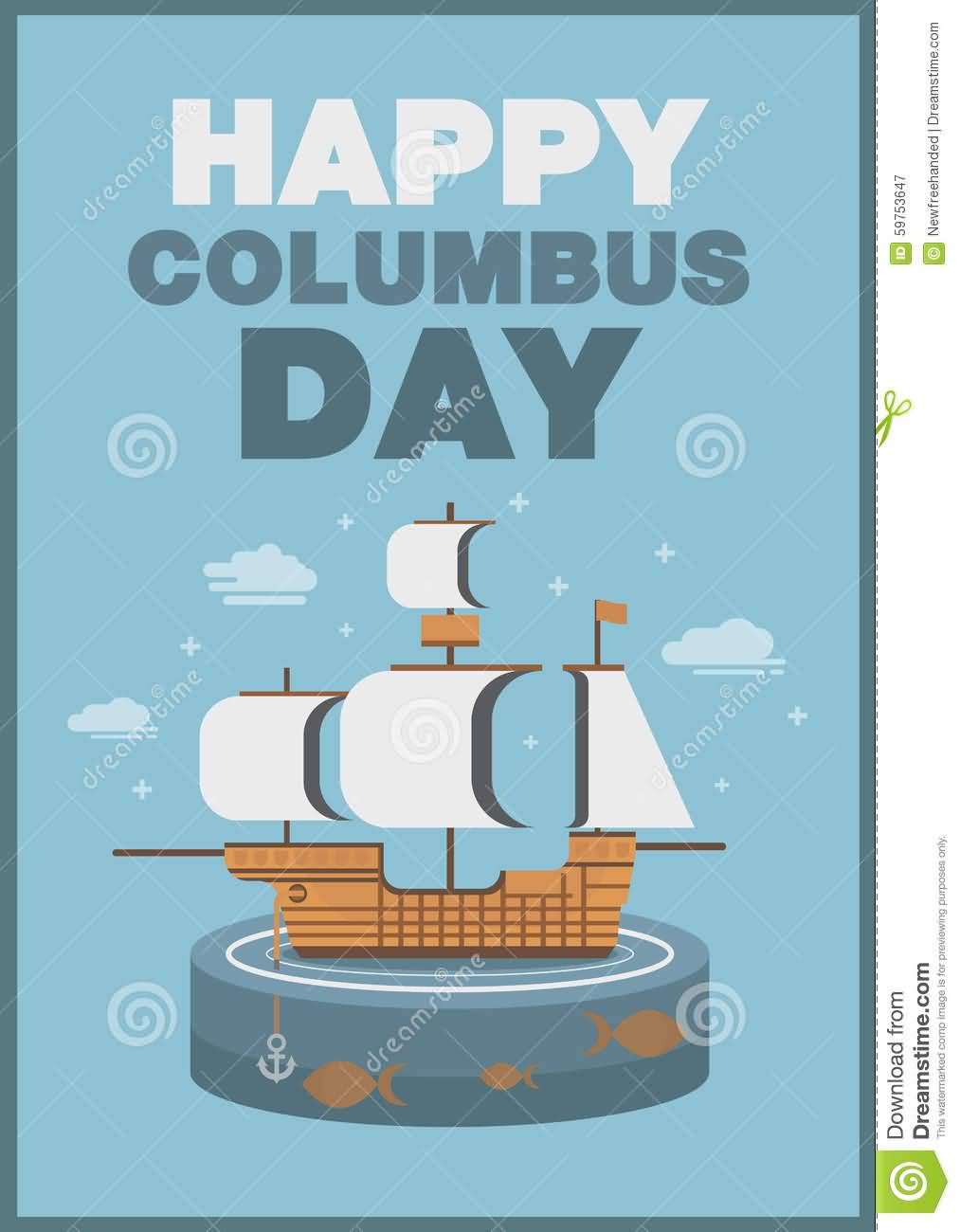 Happy Columbus Day Poster Image