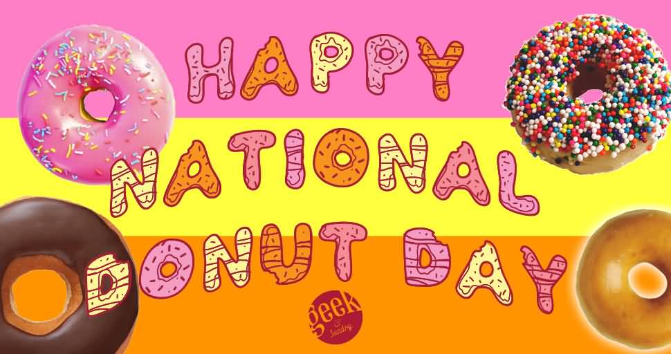 Happy National Doughnut Day Beautiful Facebook Cover Image