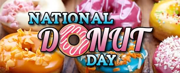 Happy National Doughnut Day Facebook Cover Photo