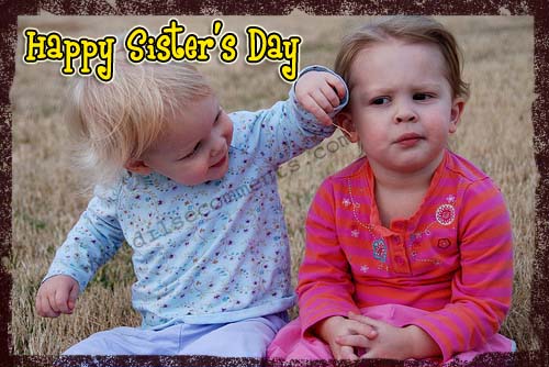 Happy Sisters Day Cute Little Brother And Sister Picture