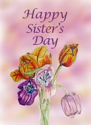 Happy Sisters Day Flower Clipart Image