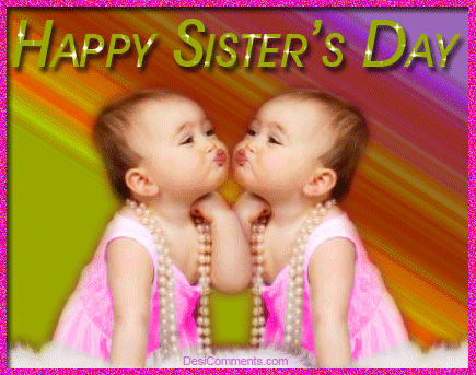 Happy Sisters Day Glitter Picture