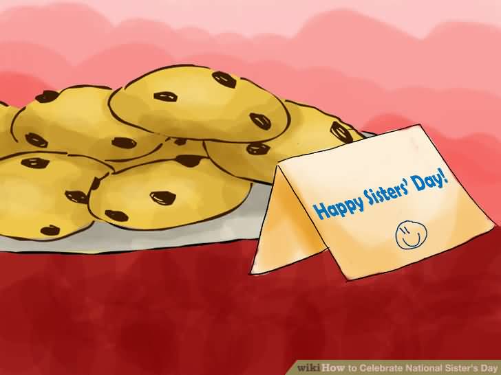 Happy Sister's Day Greeting Card Clipart Image