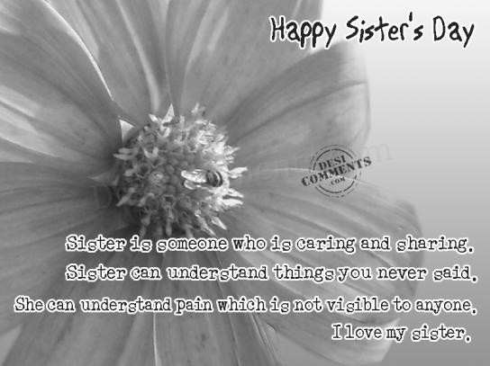 Happy Sisters Day Sister Is Someone Who Is Caring And Sharing
