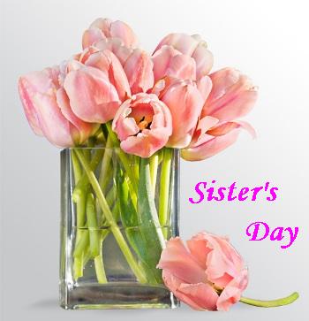 Happy Sister's Day Tulip Flowers For You