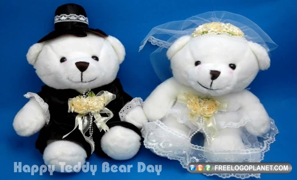 Happy Teddy Bear Day Teddy Bear Wedding Couple Picture