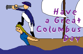 Have A Great Columbus Day Funny Animated Picture