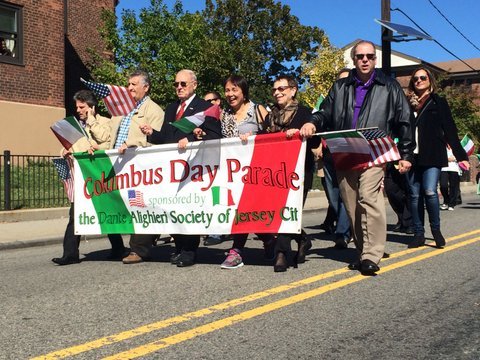 March In Columbus Day Parade In New Jersey City