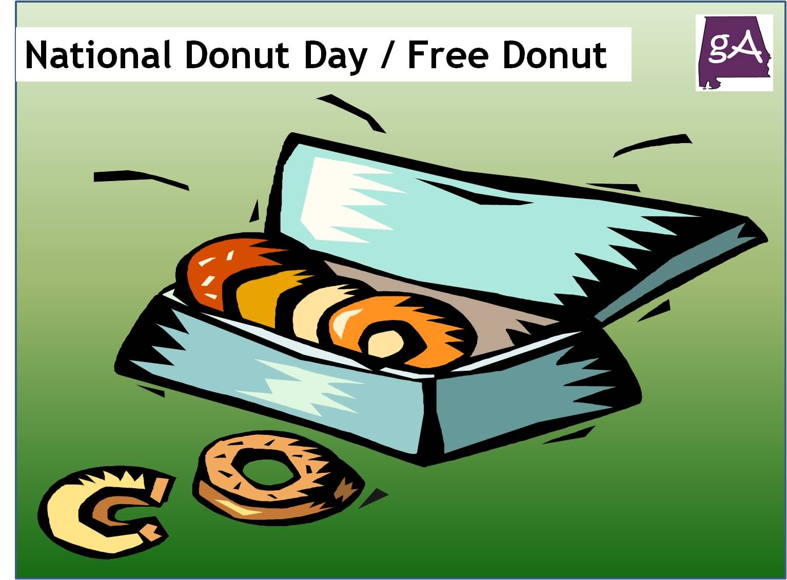 National Doughnut Day 2016 Free Donut Clipart Image