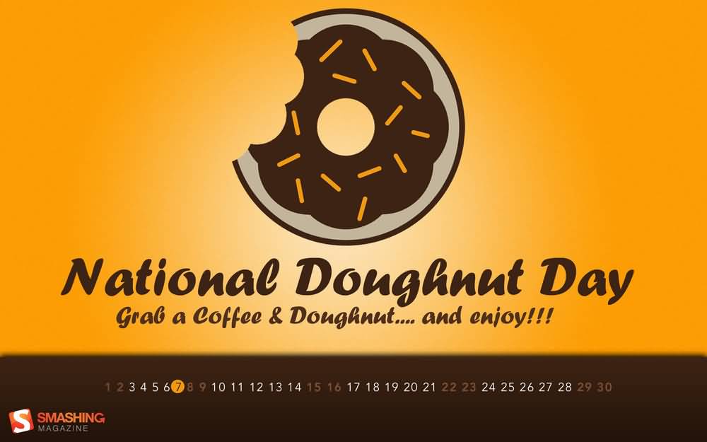 National Doughnut Day Grab A Coffee & Doughnut And Enjoy