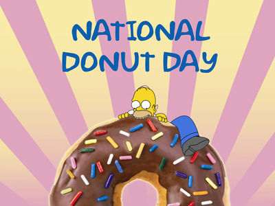 National Doughnut Day Simpson Eating Doughnut Picture