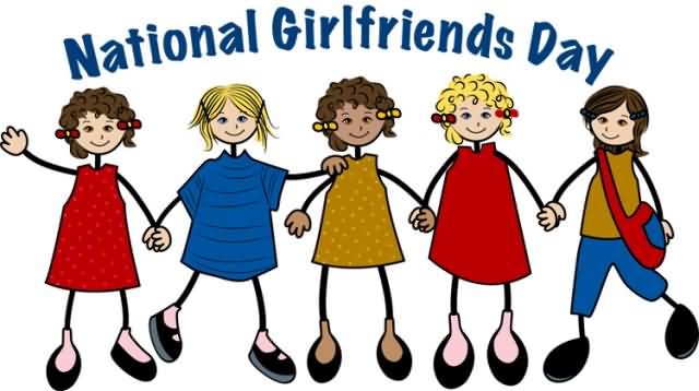 National Girlfriends Day Clipart Image