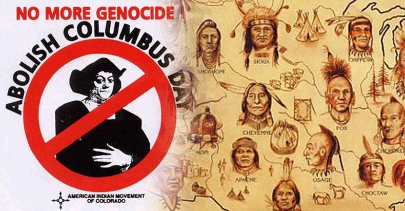 No More Genocide Abolish Columbus Day