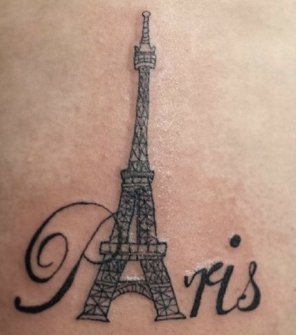 Paris Eiffel Tower Tattoo Idea
