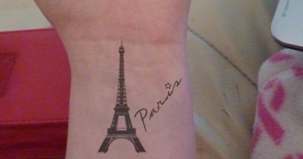 Paris Eiffel Tower Tattoo On Left Wrist
