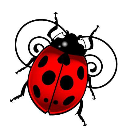 Red And Black Ladybug Tattoo Design